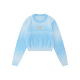 Women Sweater Short Sweater Women's Autumn and Winter round Neck Sweater