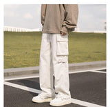 Men Sweatpants Japanese Men's Fashion Brand Loose Straight Mopping Pants
