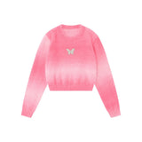 Women Sweater Short Sweater Women's Autumn and Winter round Neck Sweater