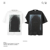 American vintage street T-shirt pure cotton retro men's and women's summer loose