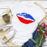 Women's Independence Day T Shirt Short Sleeve T-shirt Women's Fashion Loose