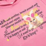 Men Hoodie Letter Print Sweatshirt Spring Autumn Loose-Fitting Hoodie Long Sleeve Top Men
