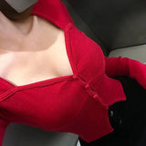 Women Long Sleeve Shirt V-neck Design Blouse Tight Long Sleeve Bottoming Shirt