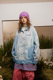 Unisex Jacket Autumn Texture Splicing Coat Women's Clothing