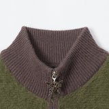 Women Sweater Knitted Cardigan Women's Casual Multicolor Zipper Sweater Coat