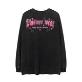 Men Long Sleeve Shirt Retro Fashion Brand Long Sleeve T-shirt Men and Women Hip Hop Loose