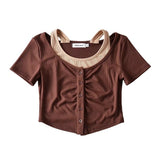 Women T-Shirt Summer Short Sleeve round Neck Women's T-shirt