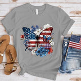 Women's Independence Day T Shirt round Neck Short Sleeve T-shirt Women's Top