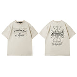 Men T Shirt Fashion Brand Printing Casual Short Sleeve T-shirt Men and Women College Style Vintage