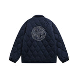 Unisex Jacket Winter Diamond Lattice Cotton Jacket