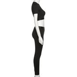 Women Co-Ord Set Women's Spring Clothing Fashion Midriff-Baring Top Tight