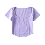 Women T-Shirt Summer Slim Short-Sleeved Tops Women