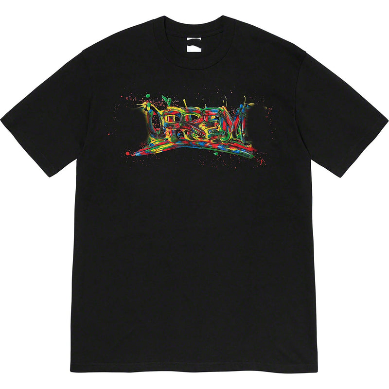 Mens T-shirts 20SS Paint Logo Tee Painted Inkjet Graffiti LOGO Short Sleeve T-Shirt