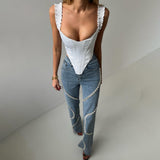 Women Jeans Spring and Autumn Women Casual Straight Pants