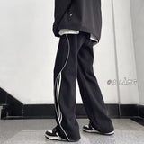 Men Sweatpants Men's Spring Straight Sports Pants Loose Wide Leg