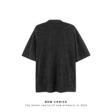 American vintage street T-shirt retro men's summer loose half sleeve
