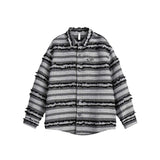 Unisex Sweater Autumn Trendy Plaid Colorblock Shirt