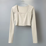 Women Long Sleeve Shirt Autumn and Winter Undershirt Women