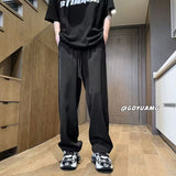 Men Sweatpants Men's Summer Draping Suit Pants Loose Straight Mop Casual Pants