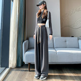 Palazzo Pants Drooping Wide-Leg Pants Female Autumn Leisure