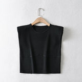 Women T-Shirt Top T-shirt Bottoming Shirt Knitted Vest Top