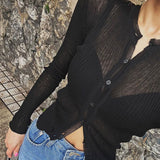 Women Long Sleeve Shirt Top Women's Cardigan Sexy