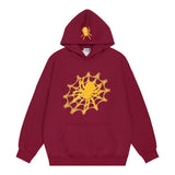 Men Hoodie Printed Pullover Sweatshirt Relaxed-Fit Hoodie Top Spring and Autumn Men