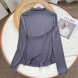 Women's T-Shirt Long-Sleeved T-shirt Women's Autumn All-Matching Casual Bottoming Shirt