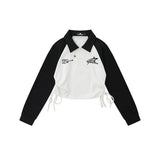 Women Long Sleeve T-Shirt Long Sleeve T-shirt Girls Autumn Embroidery Casual Top