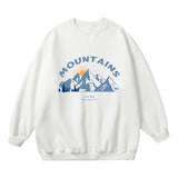 Men Hoodie Crew Neck Sweater Men Harajuku Style Loose Casual Print
