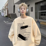Men Hoodie Heavy round Neck Sweater Men Couple Loose