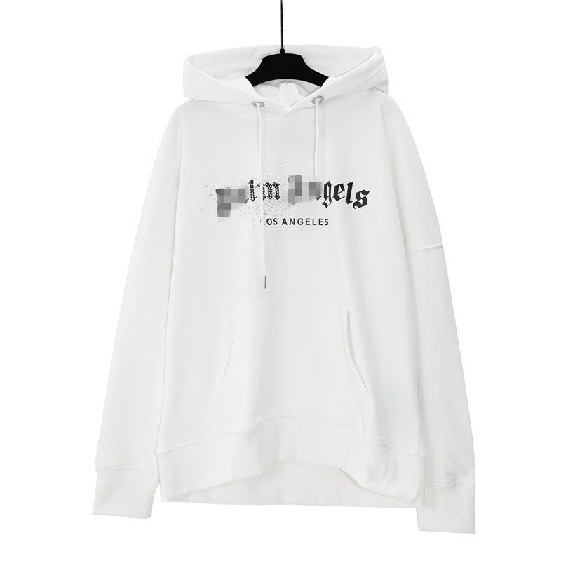 Palm Angle Hoodie Palm Angels Rhinestone Letter Logo Printed Hoodie Hoodie
