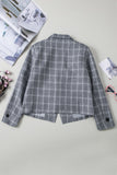 Plaid Trench Coat Women's Autumn and Winter Plaid Three-Dimensional Suit Long Sleeve Plaid Jacket