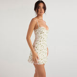 Women's Desses Women's Summer Flower Suspender Skirt Dress