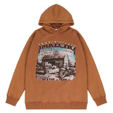 Men Hoodie Washed and Worn Hooded Sweater Loose Ins Autumn and Winter Clothing