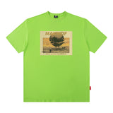 Men's T Shirt Printed Short-Sleeved T-shirt Men's and Women's Loose round Neck