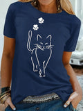 Plus Size Casual T-shirt, Women's Plus Cute