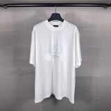 Men T-shirts LOGO printed worn old short sleeves loose casual
