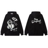 Unisex Vintage Hoodie Printed Loose Hoodie