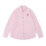 Men Long Sleeved T Shirt Embroidered Long Sleeve Shirt Boys All-Matching Casual Ruffle Handsome Loose Spring and Autumn