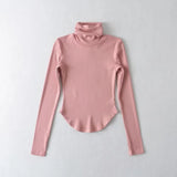 Women T-Shirt Autumn and Winter Stretch Tight Long-Sleeved T-shirt Top