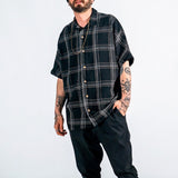 Men's Shirt Summer Men's Casual Fashion Loose Plaid Short Sleeve