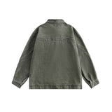 Unisex Jacket Autumn Raglan Washed-out Vintage Jacket