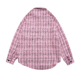 Men Long Sleeved T Shirt Plaid Shirt Long Sleeve Men's Ins Loose Street Lapel Shirt Autumn Coat