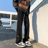 Men Sweatpants Casual Pants Men's Summer High Street Loose Straight Pants