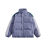 Unisex Jacket Winter Striped Minimalist Bread Coat
