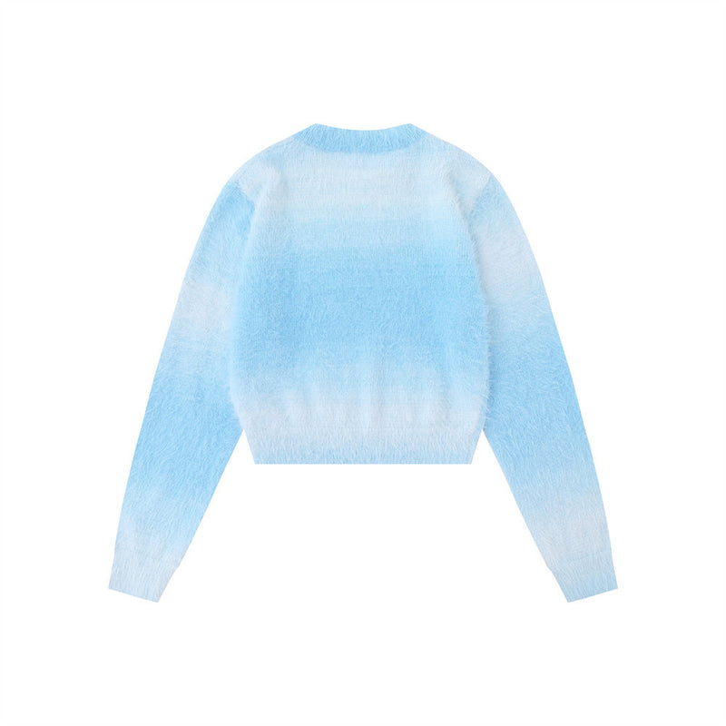 Women Sweater Short Sweater Women's Autumn and Winter round Neck Sweater