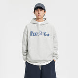 Unisex Hoodie Loose Letter Print Pullover Hooded Sweater