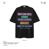 American vintage street T-shirt pure cotton men's and women's summer loose