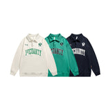 Unisex Hoodie Retro College Style Long-Sleeved Sweater Men's and Women's Pullover Loose